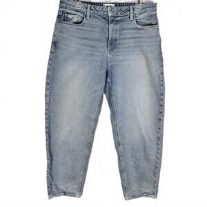 PAIGE Alexis High Rise Barrel Leg Jeans Light Wash Denim Women's Size 32